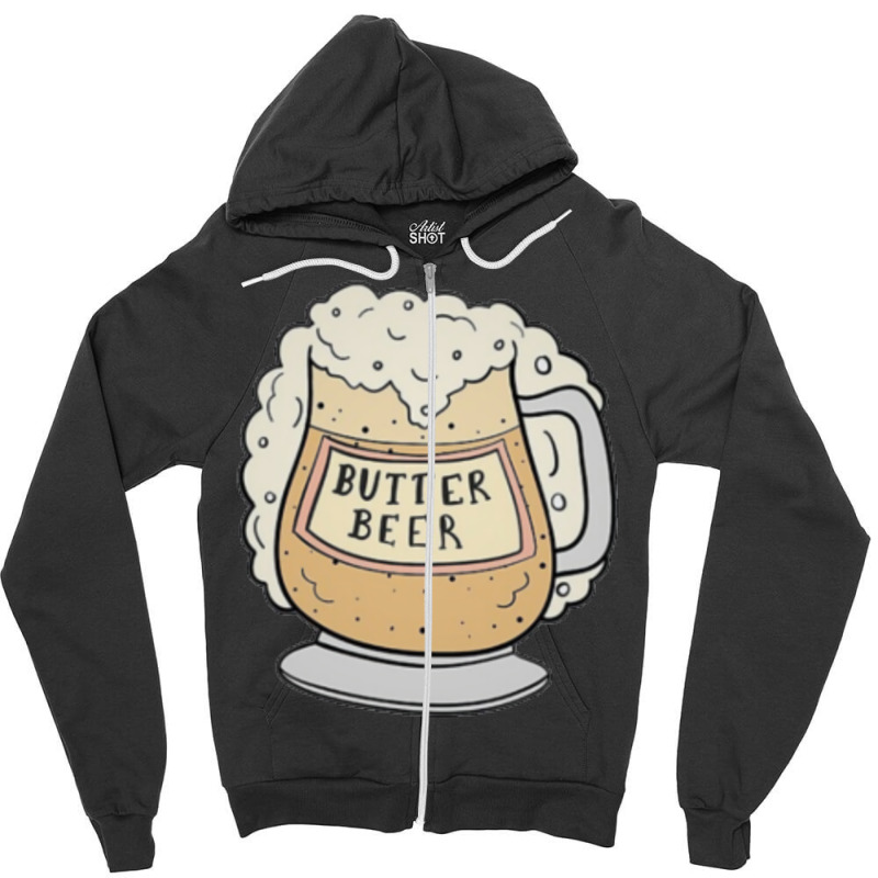 Butterbeer 2 Zipper Hoodie by heathybatevam | Artistshot