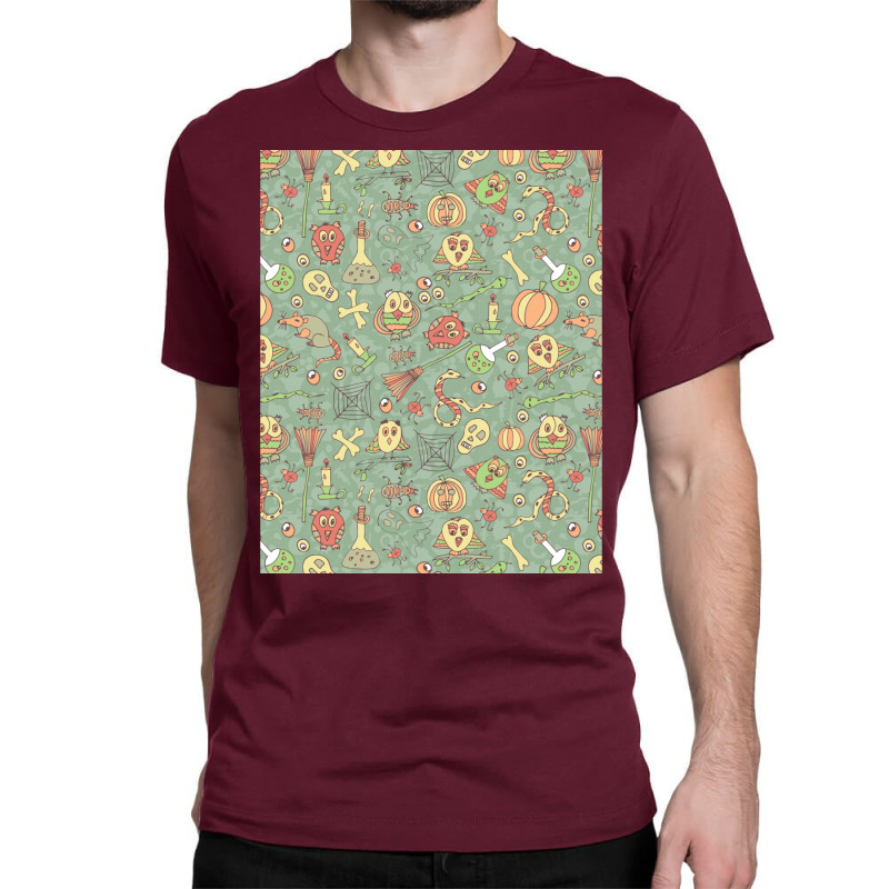 Halloween Seamless Pattern Classic T-shirt by ernolundon | Artistshot