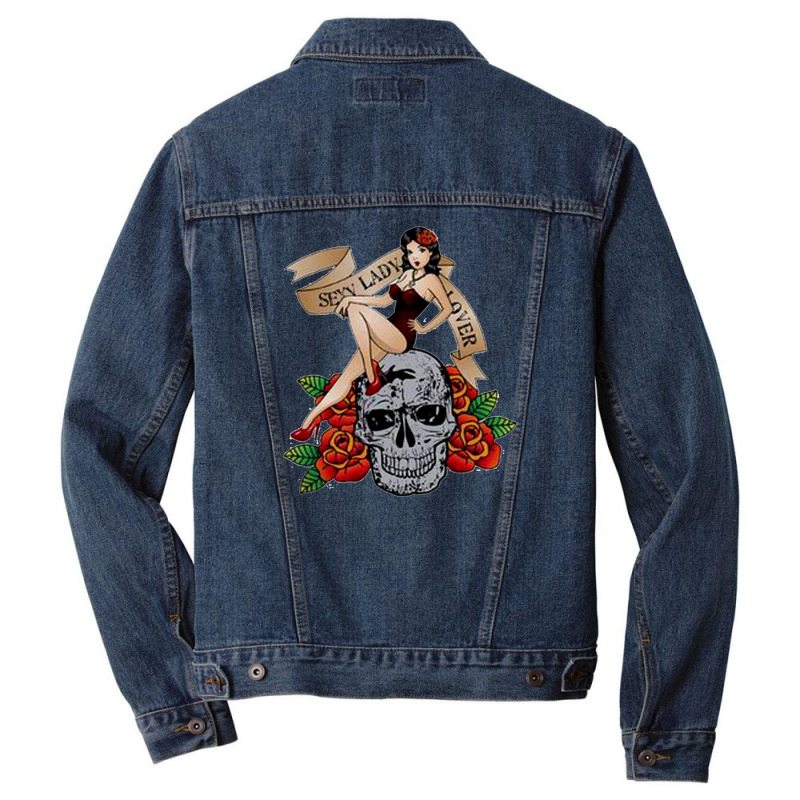 Beautifull Lady Lover Men Denim Jacket | Artistshot