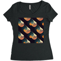 Dark Green Sand Sun Rise Color Swirl Fairy Tale Pa Women's Triblend Scoop T-shirt | Artistshot