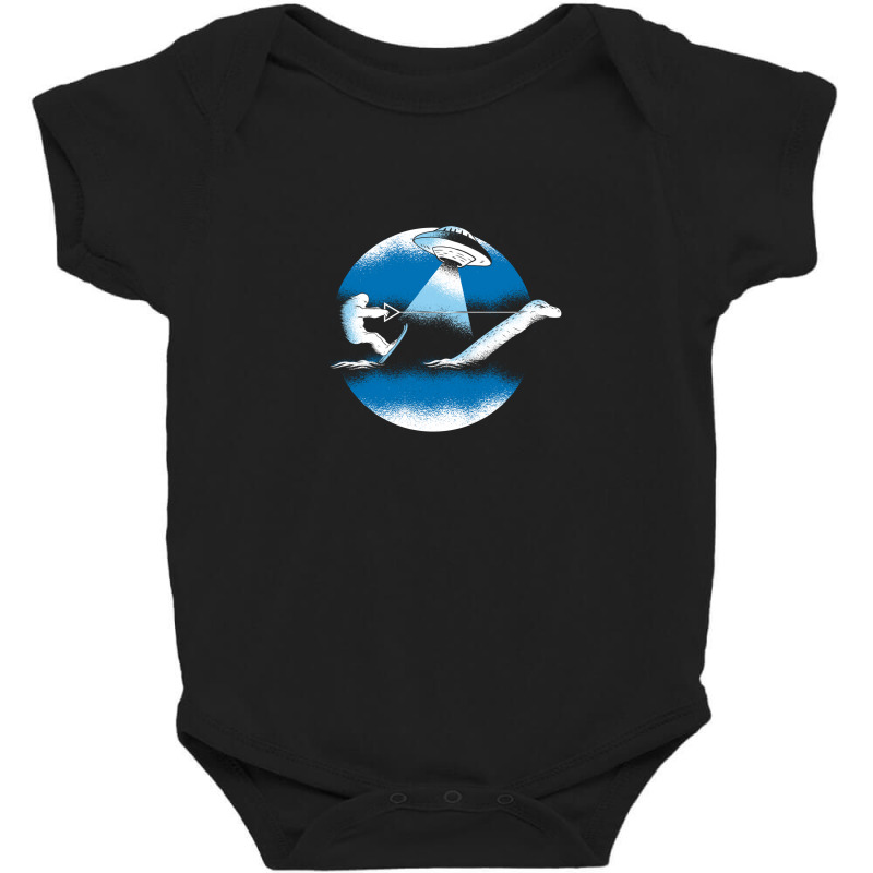 Bigfoot Water Skiing Baby Bodysuit by crazytoon | Artistshot