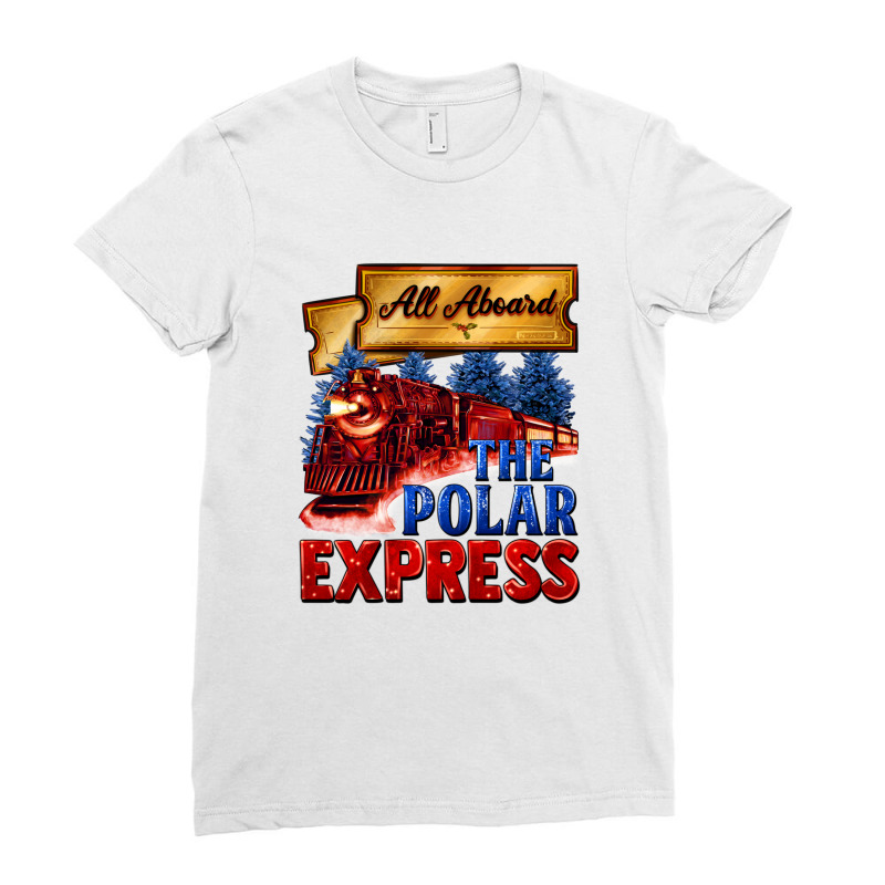 All Aboard The Polar Express Ladies Fitted T-Shirt by FaDigitalArtStudio | Artistshot