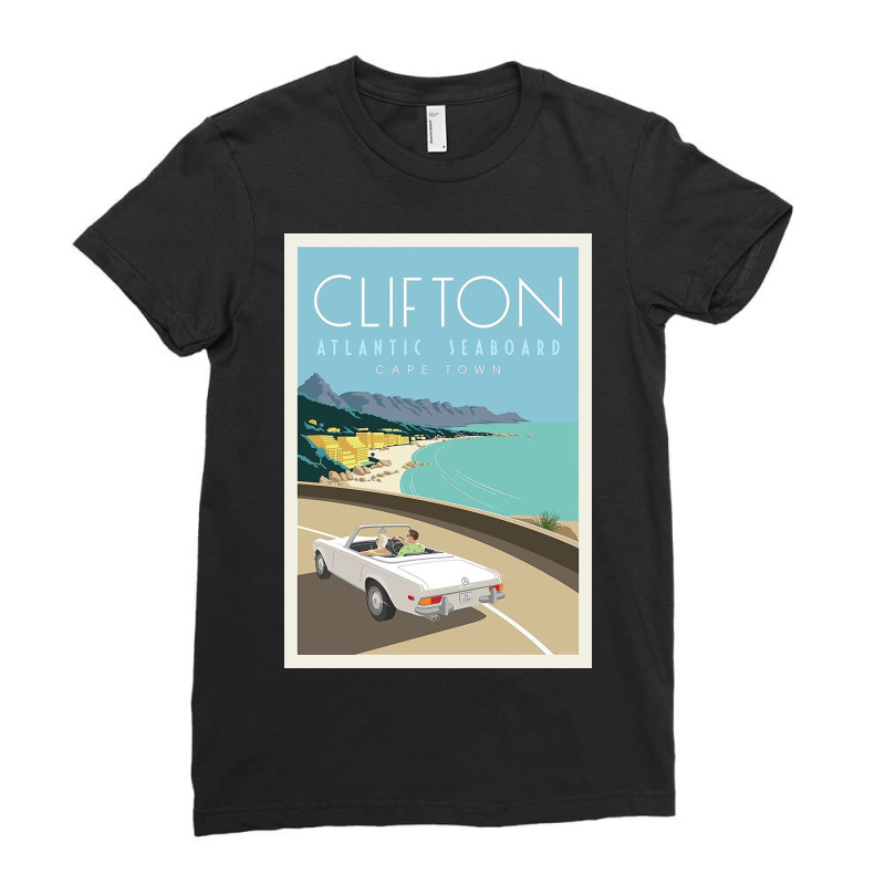 Clifton Atlantic Seaboard Cape Town Ladies Fitted T-Shirt by federicoda | Artistshot