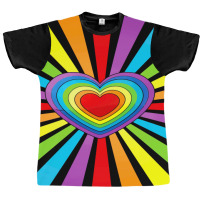 Pride Rainbow Heart 1 Graphic T-shirt | Artistshot