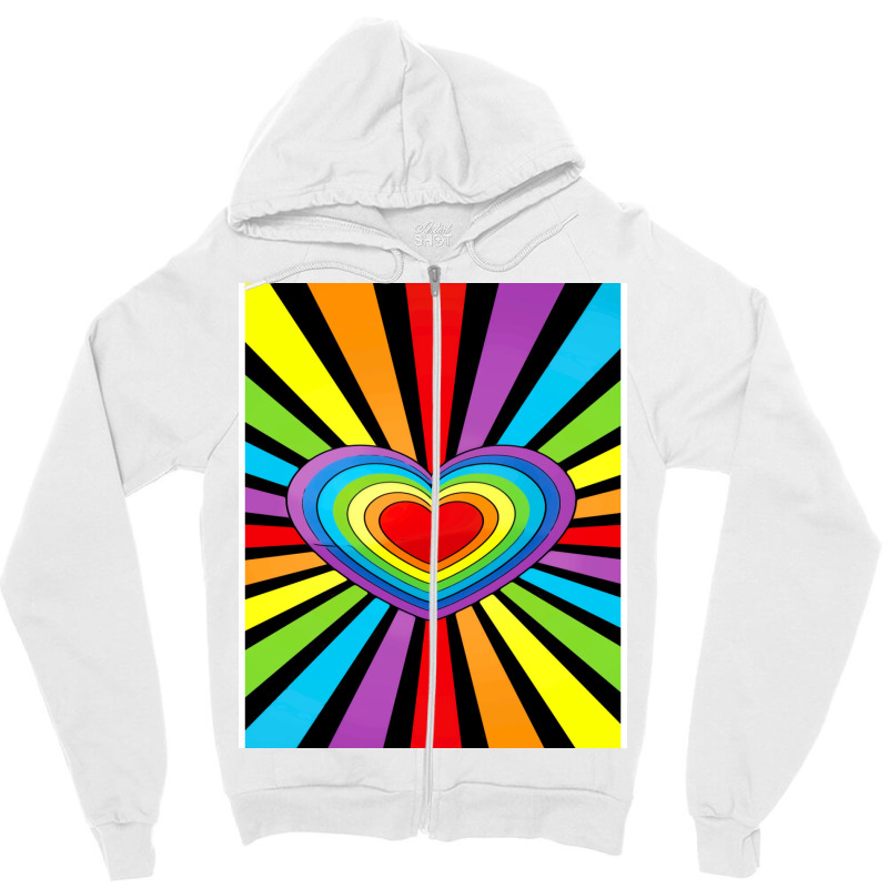 Pride Rainbow Heart 1 Zipper Hoodie by mpofykurpesl | Artistshot