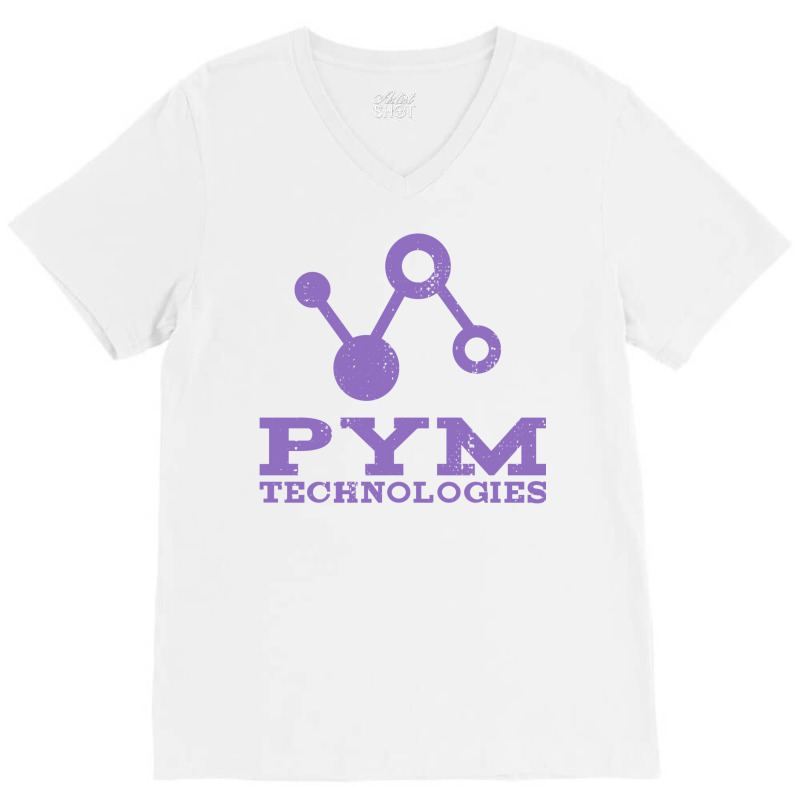 Pym Technologies Symbol (purple) Distressed V-Neck Tee by mpofykurpesl | Artistshot