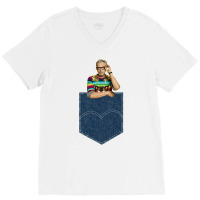 Pocket Jeff Goldblum V-neck Tee | Artistshot