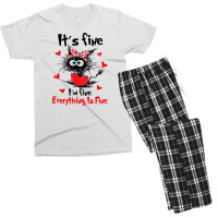 Its Fine Funny Cat Men's T-shirt Pajama Set | Artistshot