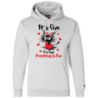 Its Fine Funny Cat Champion Hoodie | Artistshot