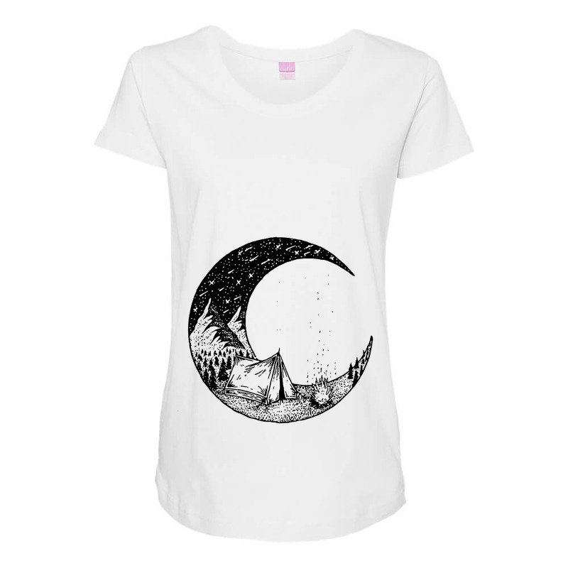 Camping Under The Stars Maternity Scoop Neck T-shirt by ifa art | Artistshot