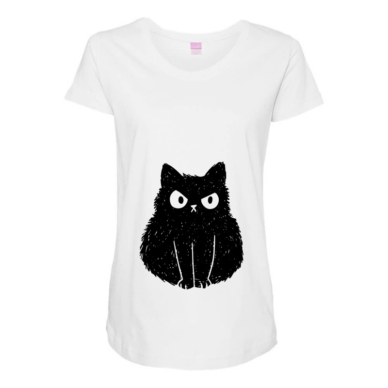 Cat Angry Feline Novelty Maternity Scoop Neck T-shirt by ifa art | Artistshot