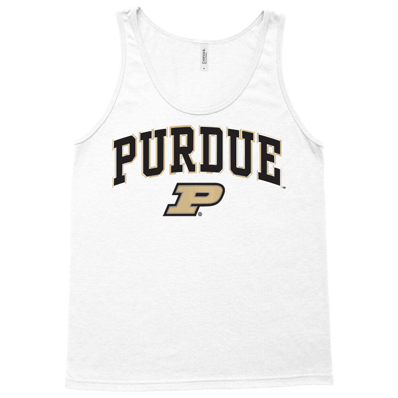 Purdue Boilermakers Arch Over Heather Gray Pullove Tank Top by dyar | Artistshot