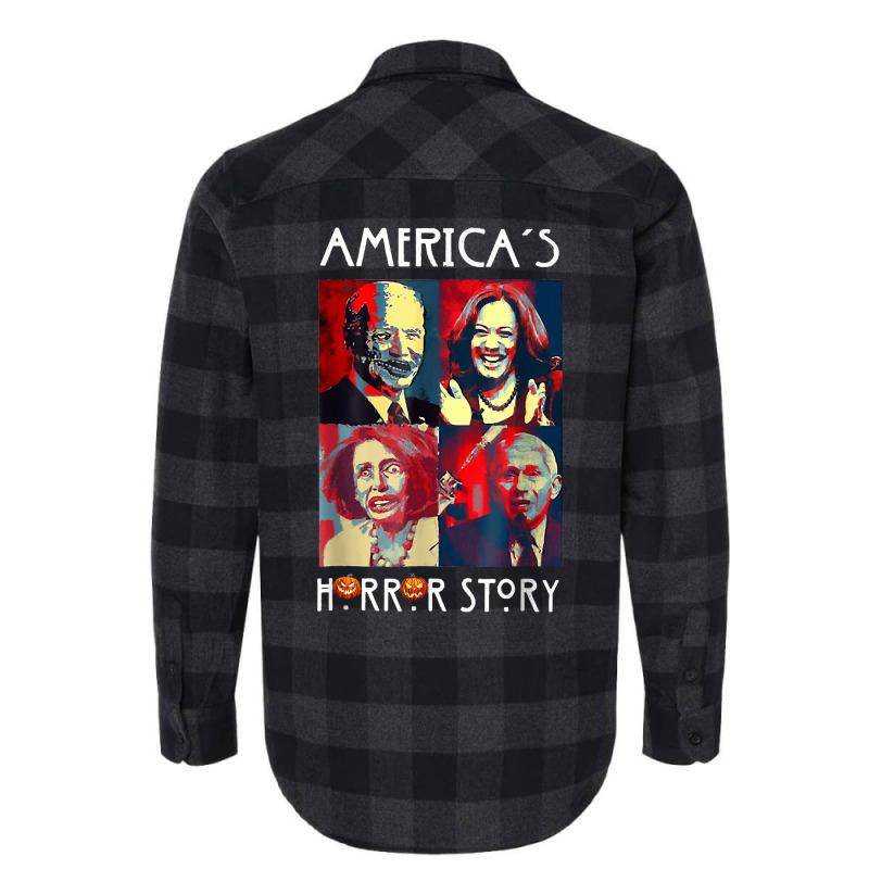 Funny America's Horror Story Biden Halloween Costu Flannel Shirt | Artistshot