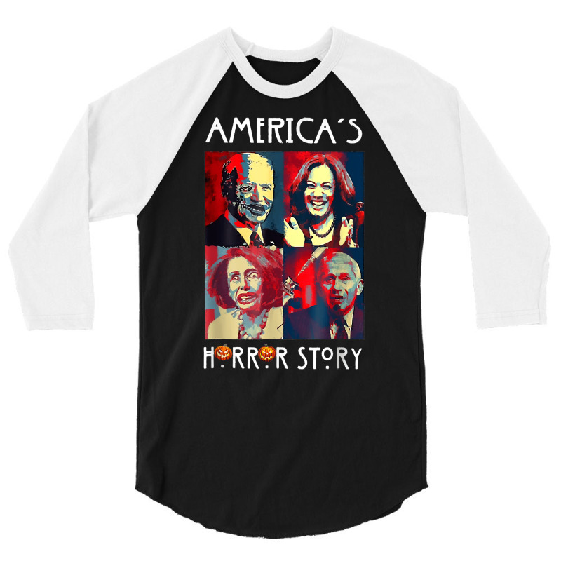 Funny America's Horror Story Biden Halloween Costu 3/4 Sleeve Shirt | Artistshot