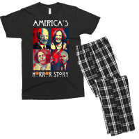 Funny America's Horror Story Biden Halloween Costu Men's T-shirt Pajama Set | Artistshot