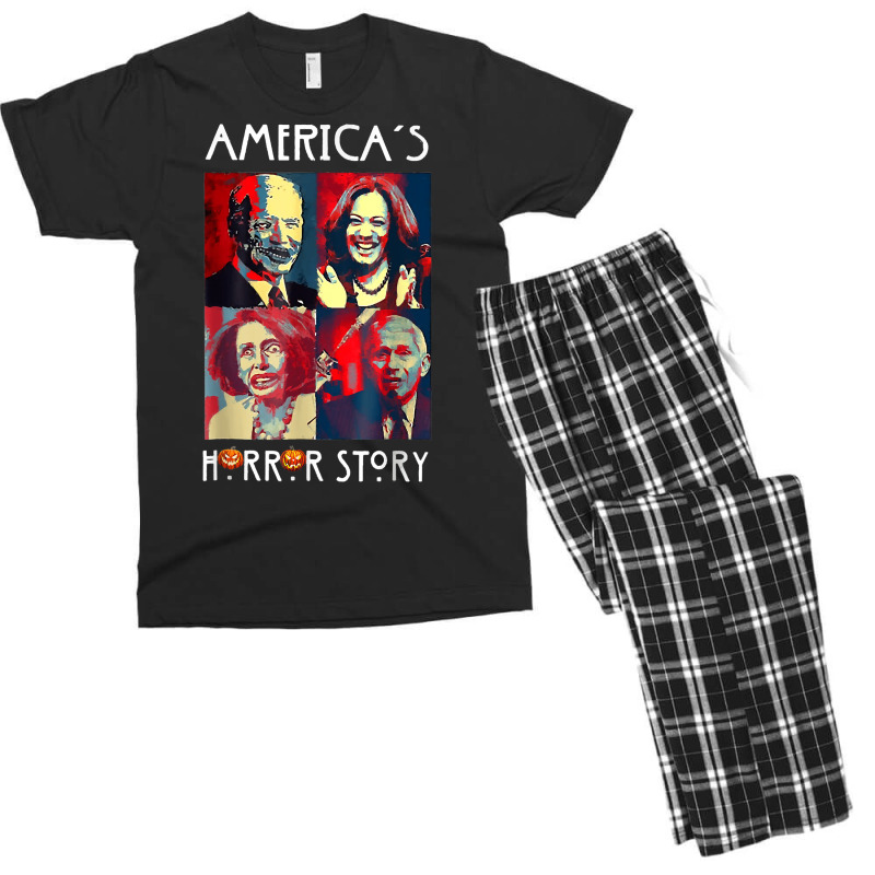 Funny America's Horror Story Biden Halloween Costu Men's T-shirt Pajama Set | Artistshot