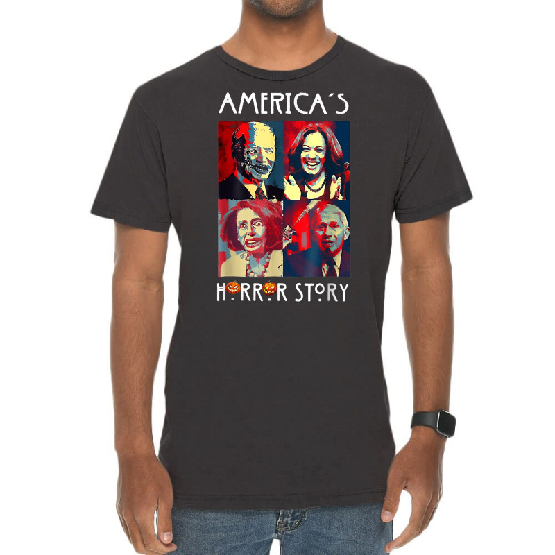 Funny America's Horror Story Biden Halloween Costu Vintage T-shirt | Artistshot