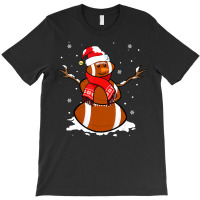 Funny Football Snowman Christmas Pajamas Matching T-shirt | Artistshot