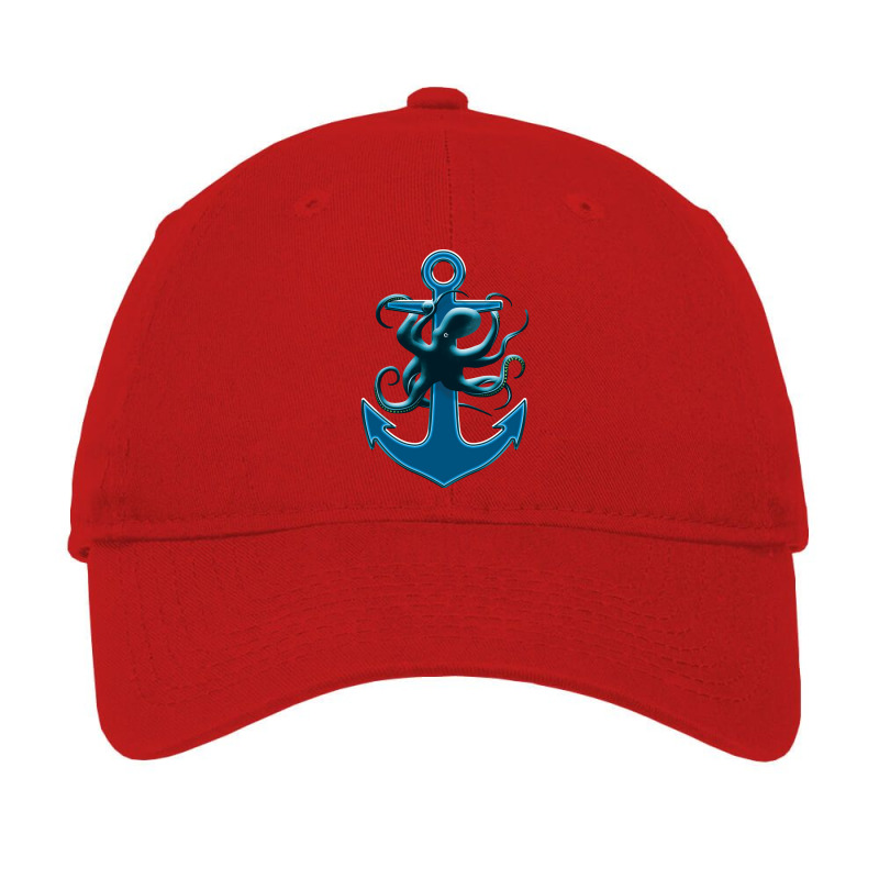 Anchor And Octopus Girl Adjustable Cap | Artistshot