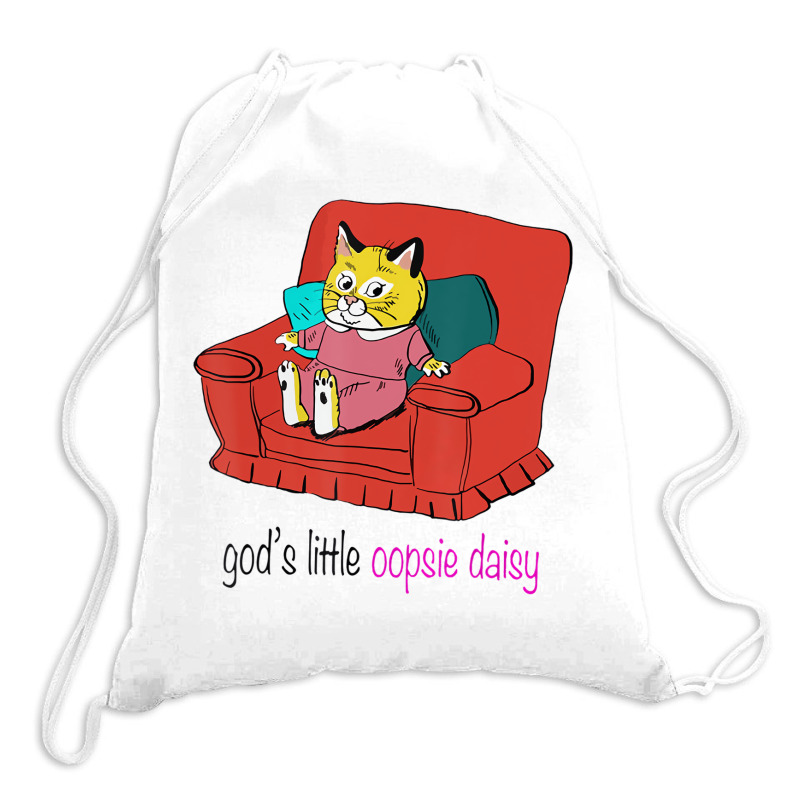 God's Little Oopsie Daisy T Shirt Drawstring Bags | Artistshot