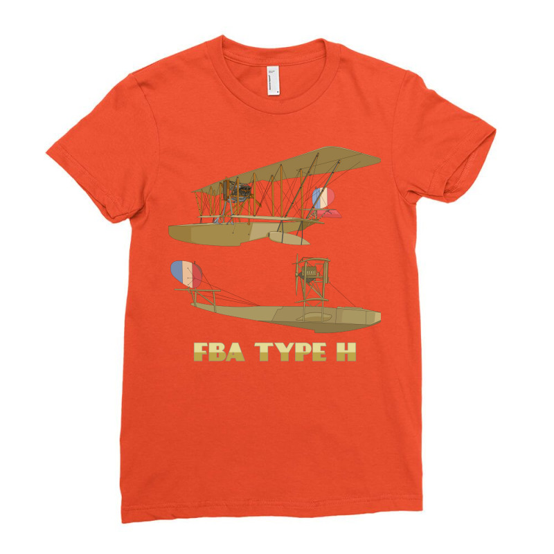 Fba Type H French Ww1 Flying Boat Biplane Diagram Ladies Fitted T-Shirt by asotieroodak | Artistshot