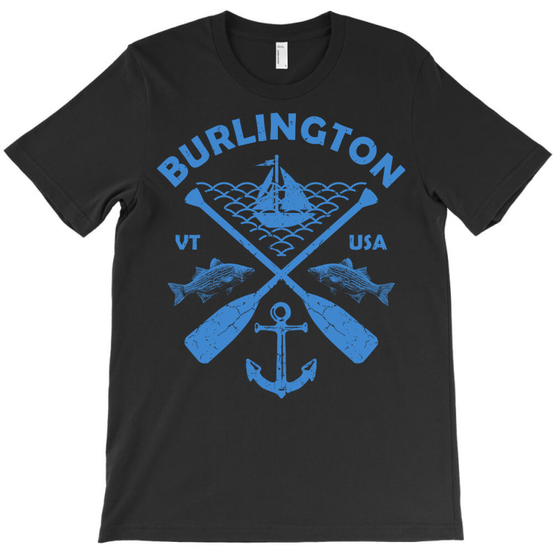 Burlington Lake Town Vermont Fishing Boat Paddle A T-shirt | Artistshot