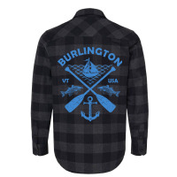 Burlington Lake Town Vermont Fishing Boat Paddle A Flannel Shirt | Artistshot