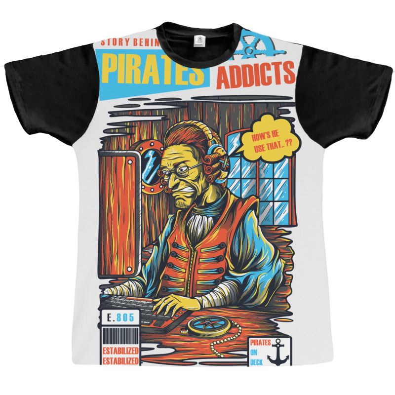 Pirates Addict Cool Graphic T-shirt | Artistshot