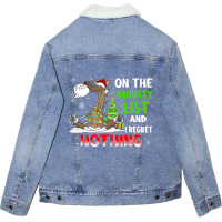 On The Naughty List And I Regret Nothing Horse Chr Unisex Sherpa-lined Denim Jacket | Artistshot