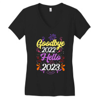 Goodbye 2022 Hello 2023 T Shirt Women's V-neck T-shirt | Artistshot