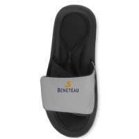 Beneteau Yacht Blue Slide Sandal | Artistshot