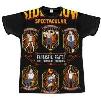 Vintage Carnival Sideshow Spectacular Human Odditi Graphic T-shirt | Artistshot