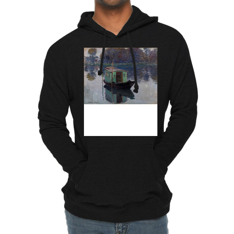 Claude Monet Studio Boat Lightweight Hoodie | Artistshot