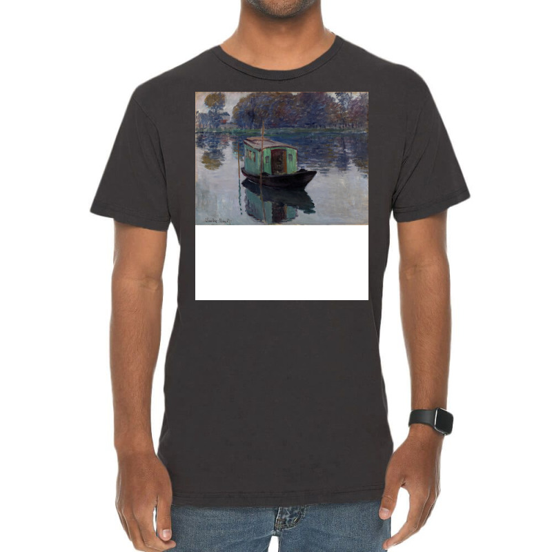 Claude Monet Studio Boat Vintage T-shirt | Artistshot