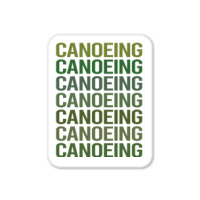 Green Text Canoeing Canoe Love Sticker | Artistshot