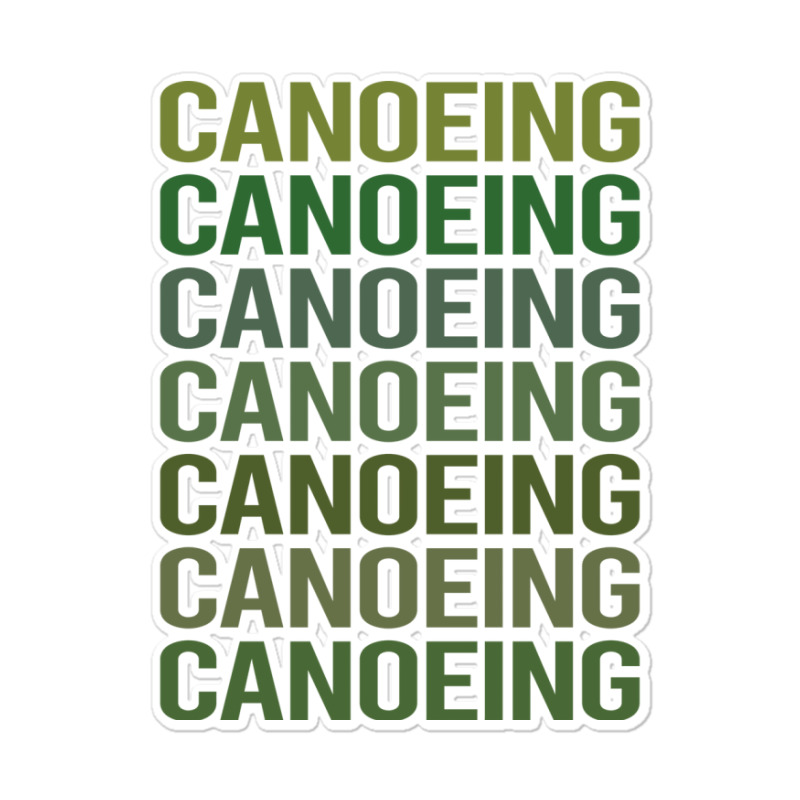 Green Text Canoeing Canoe Love Sticker | Artistshot