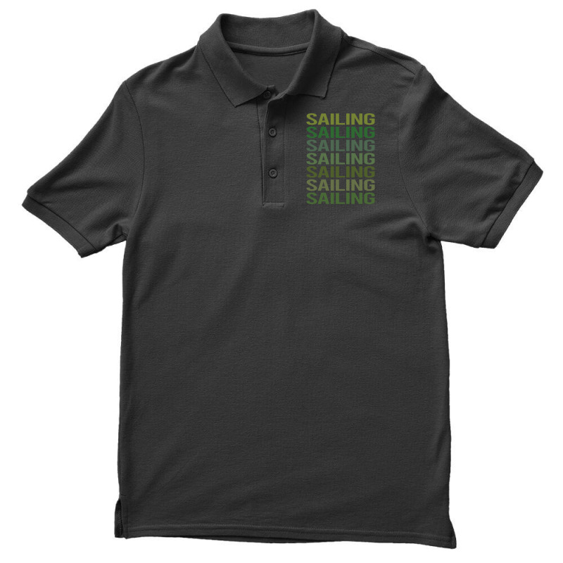 Green Text Sailing Sailor Green Men's Polo Shirt | Artistshot