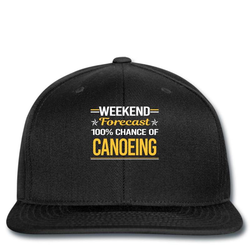 Weekend Forecast 100 Canoeing Canoe Green Printed Hat | Artistshot