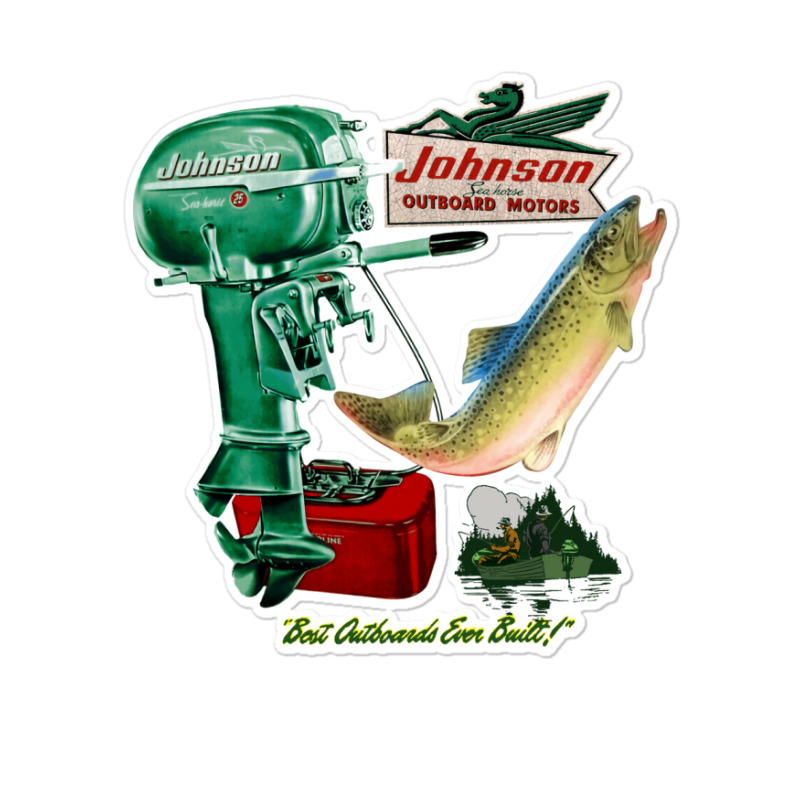 Johnson Vintage Outboard Motors Love Sticker | Artistshot