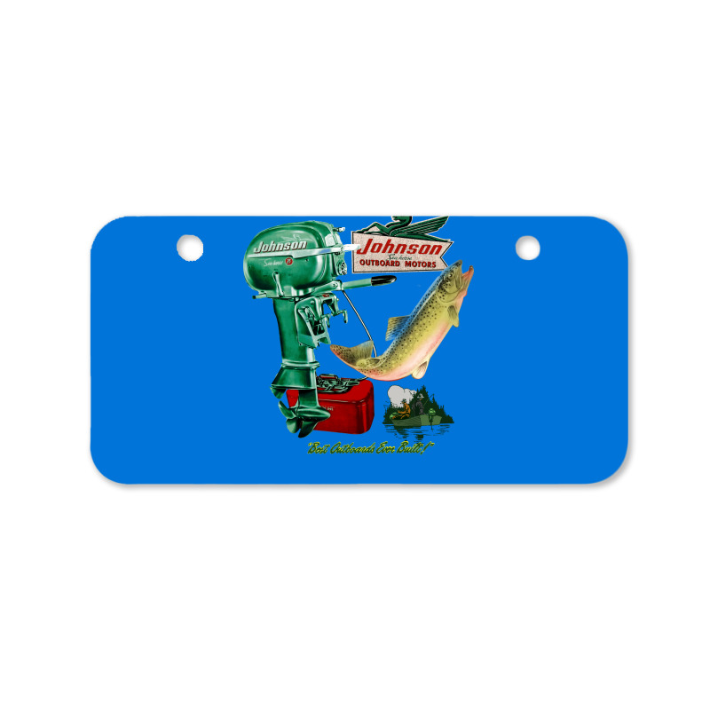 Johnson Vintage Outboard Motors Love Bicycle License Plate | Artistshot