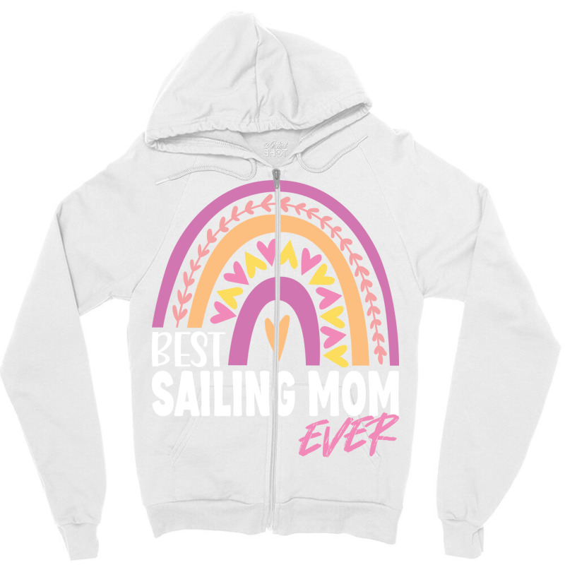 Best Sailing Mom Ever Retro Zipper Hoodie | Artistshot