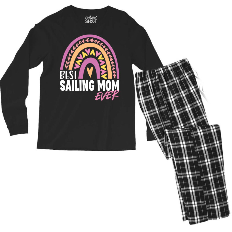 Best Sailing Mom Ever Retro Men's Long Sleeve Pajama Set | Artistshot