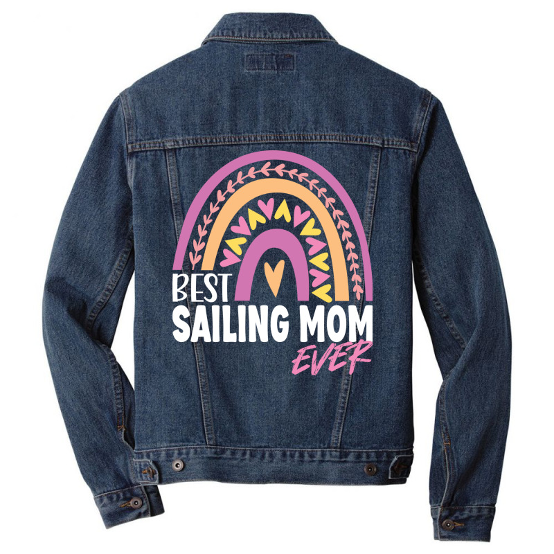 Best Sailing Mom Ever Retro Men Denim Jacket | Artistshot