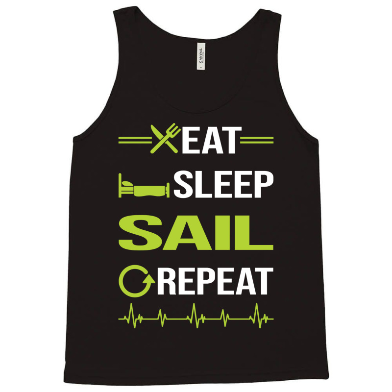 Funny Eat Sleep Repeat Sailing Sailor Nostalgia Tank Top | Artistshot