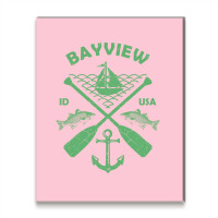 Bayview Lake Town Idaho Fishing Boat Paddle Advent Metal Print Vertical | Artistshot