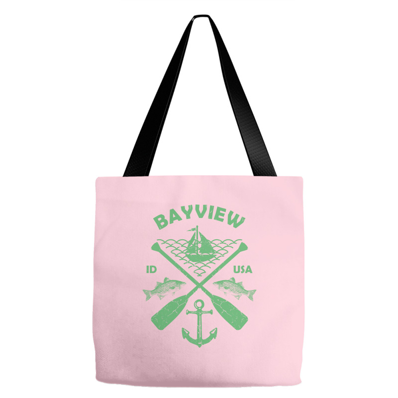 Bayview Lake Town Idaho Fishing Boat Paddle Advent Tote Bags | Artistshot