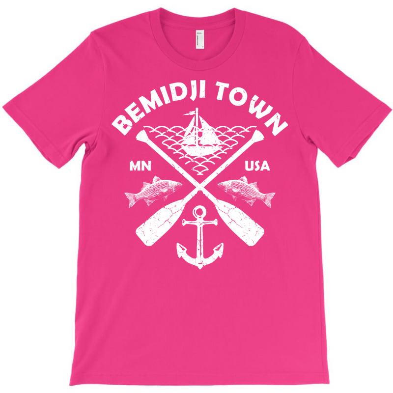 Bemidji Lake Town Minnesota Fishing Boat Paddle Ad T-shirt | Artistshot