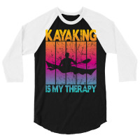 Kayaking Is My Therapy Hippie 3/4 Sleeve Shirt | Artistshot