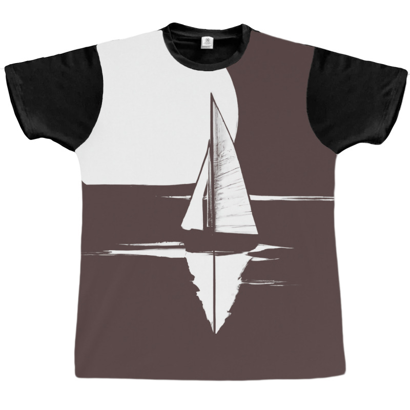 Simple Boat And Sunset Vintage Graphic T-shirt | Artistshot