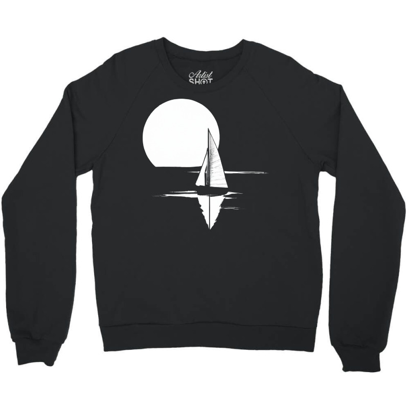 Simple Boat And Sunset Vintage Crewneck Sweatshirt | Artistshot